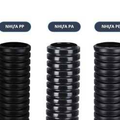Ống luồn dây điện/Ống ghen điện/Ống ruột gà nhựa PP chống cháy màu đen GNH-PP/18.5 4 3